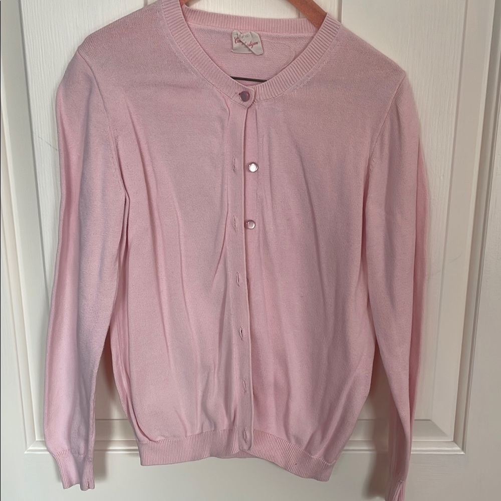J Crew Casey Pink Button-Up Cardigan